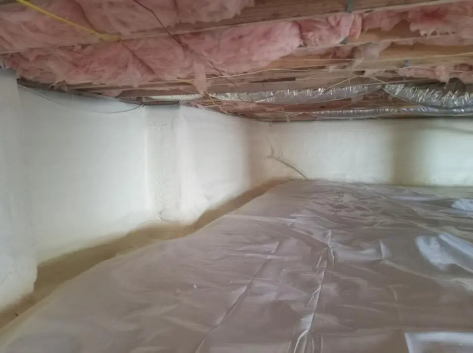 Crawl space encapsulation with closed-cell spray foam for Roof Waterproofing in East Wenatchee